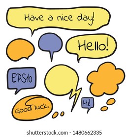 Set of speech bubbles. Vector illustration