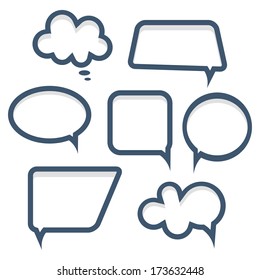 Set of speech bubbles. Vector illustration