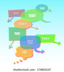 Set of speech bubbles. Vector illustration.