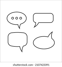 Set of speech bubbles. Vector illustration.