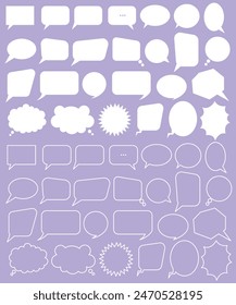 Set of speech bubbles. Vector Illustration