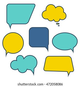 Set of speech bubbles. Vector illustration