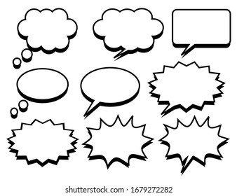 Set of speech bubbles.Banners for chat and advertising.