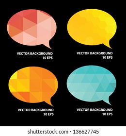 Set of speech bubble.Vector illustration.