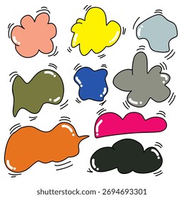 set of speech bubles element stock design