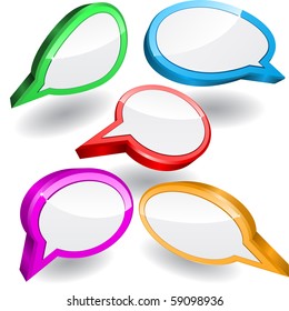 Set of speech icons. Vector.