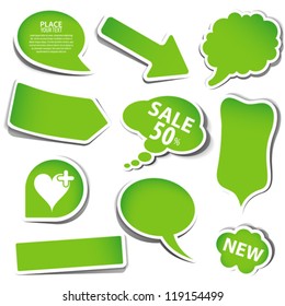 Set of speech and thought bubbles, element for design, vector illustration