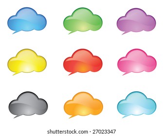 Set of speed clouds