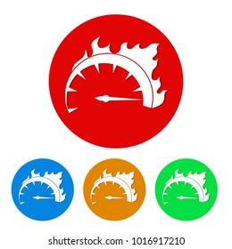 Set of speed icon button stock vector illustration design