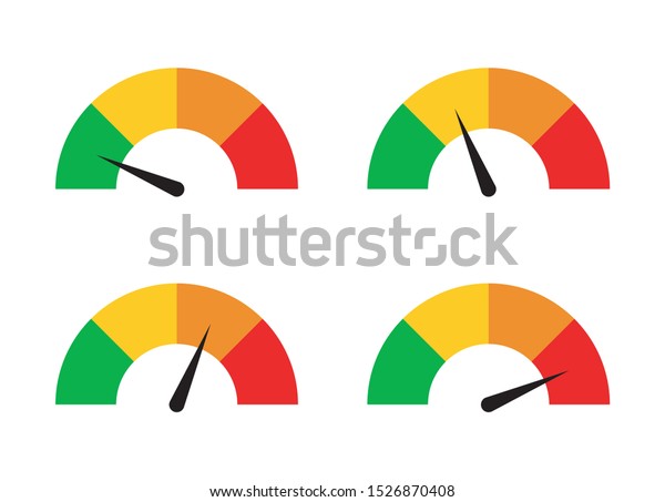 Set Speed Performance Gauges Measurement Gauge Stock Vector (Royalty ...