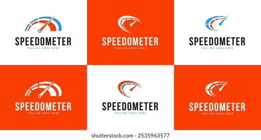 Set of speedometer for speed logo design collection vector template illustration idea