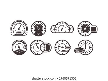 set of speedometer and tachometer icons