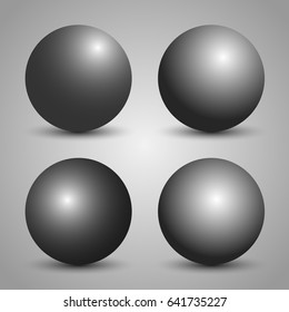 Set of spheres. Graphic template. Vector illustration
