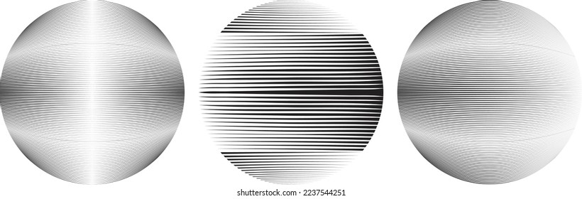 Set of spheres . Halftone constructed transparent sphere .Vector .Technology sphere Logo . Design element for posters, social media, templates, flyers, brochures . Abstract trendy transparent circles