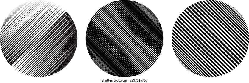 Conjunto de esferas. Esfera transparente de semitono construida .Vector .Logo Esfera tecnológica . Elemento de diseño para afiches, medios sociales, plantillas, volantes, folletos. Resumen de círculos transparentes a la moda