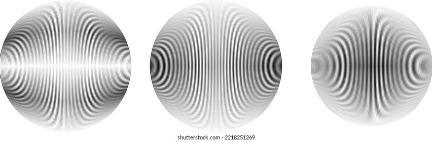 Conjunto de esferas. Líneas de esfera transparente construida .Vector .Logo de esfera tecnológica . Elemento de diseño para afiches, medios sociales, plantillas, volantes, folletos. Resumen de círculos transparentes de moda.
