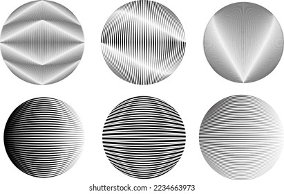 Set of spheres . Lines constructed transparent sphere .Vector  .Technology sphere Logo . Design element for posters, social media, templates, flyers, brochures . Abstract trendy transparent circles