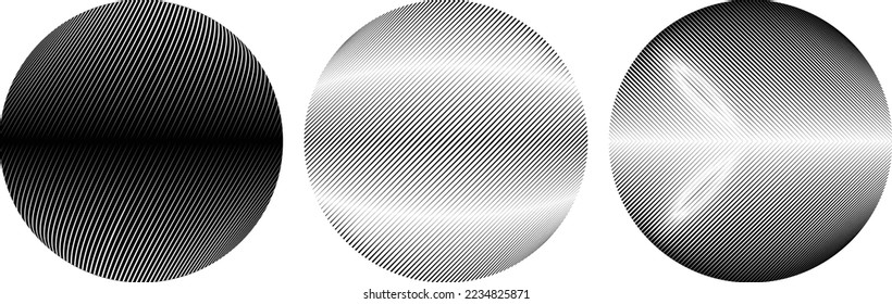 Set of spheres . Lines constructed transparent sphere .Vector  .Technology sphere Logo . Design element for posters, social media, templates, flyers, brochures . Abstract trendy transparent circles