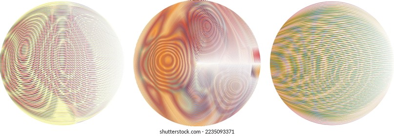 Set of spheres . Lines constructed transparent sphere .Vector  .Technology sphere Logo . Design element for posters, social media, templates, flyers, brochures . Abstract trendy transparent circles
