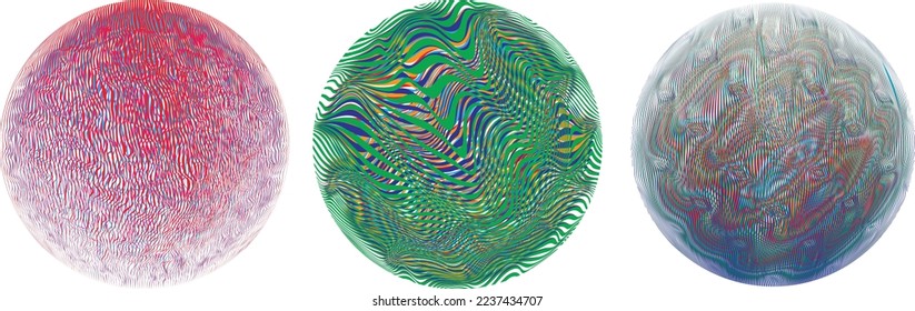 Conjunto de esferas. Líneas de esfera transparente construida .Vector .Logo de esfera tecnológica . Elemento de diseño para afiches, medios sociales, plantillas, volantes, folletos. Resumen de círculos transparentes a la moda