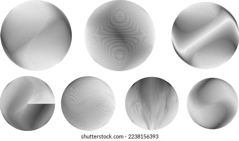 Set of spheres . Lines constructed transparent sphere .Vector  .Technology sphere Logo . Design element for posters, social media, templates, flyers, brochures . Abstract trendy transparent circles