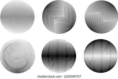 Set of spheres . Lines constructed transparent sphere .Vector  .Technology sphere Logo . Design element for posters, social media, templates, flyers, brochures . Abstract trendy transparent circles