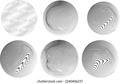 Set of spheres . Lines constructed transparent sphere .Vector .Technology sphere Logo . Design element for posters, social media, templates, flyers, brochures . Abstract trendy transparent circles