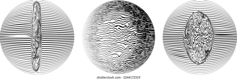 Set of spheres . Lines constructed transparent sphere .Vector  .Technology sphere Logo . Design element for posters, social media, templates, flyers, brochures . Abstract trendy transparent circles