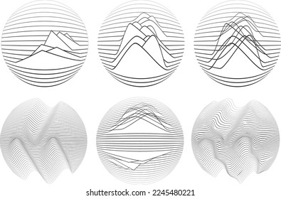 Set of spheres . Lines constructed transparent sphere .Vector  .Technology sphere Logo . Design element for posters, social media, templates, flyers, brochures . Abstract trendy transparent circles