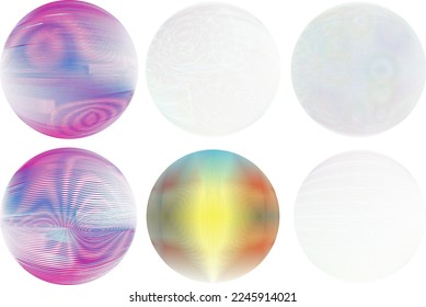 Set of spheres . Lines constructed transparent sphere .Vector  .Technology sphere Logo . Design element for posters, social media, templates, flyers, brochures . Abstract trendy transparent circles