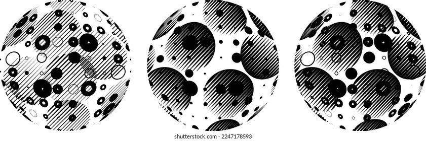 Set of spheres . Lines constructed transparent sphere .Vector  .Technology sphere Logo . Design element for posters, social media, templates, flyers, brochures . Abstract trendy transparent circles