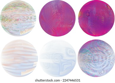 Set of spheres . Lines constructed transparent sphere .Vector  .Technology sphere Logo . Design element for posters, social media, templates, flyers, brochures . Abstract trendy transparent circles