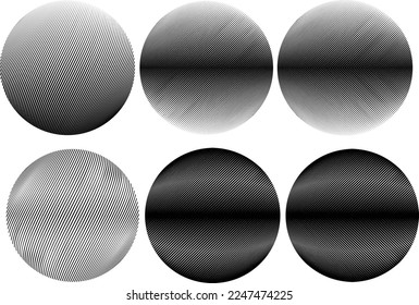 Set of spheres . Lines constructed transparent sphere .Vector  .Technology sphere Logo . Design element for posters, social media, templates, flyers, brochures . Abstract trendy transparent circles
