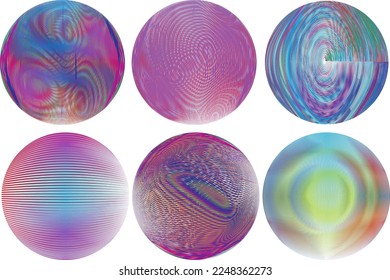 Set of spheres . Lines constructed transparent sphere .Vector  .Technology sphere Logo . Design element for posters, social media, templates, flyers, brochures . Abstract trendy transparent circles
