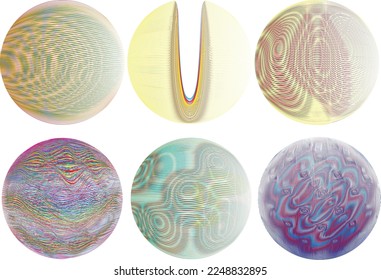 Set of spheres . Lines constructed transparent sphere .Vector  .Technology sphere Logo . Design element for posters, social media, templates, flyers, brochures . Abstract trendy transparent circles