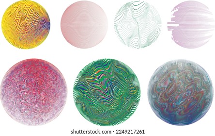 Set of spheres . Lines constructed transparent sphere .Vector  .Technology sphere Logo . Design element for posters, social media, templates, flyers, brochures . Abstract trendy transparent circles