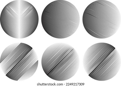 Set of spheres . Lines constructed transparent sphere .Vector  .Technology sphere Logo . Design element for posters, social media, templates, flyers, brochures . Abstract trendy transparent circles