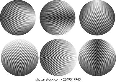 Set of spheres . Lines constructed transparent sphere .Vector  .Technology sphere Logo . Design element for posters, social media, templates, flyers, brochures . Abstract trendy transparent circles