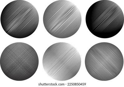 Set of spheres . Lines constructed transparent sphere .Vector  .Technology sphere Logo . Design element for posters, social media, templates, flyers, brochures . Abstract trendy transparent circles