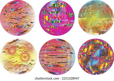 Conjunto de esferas. Líneas de esfera transparente construida .Vector .Logo de esfera tecnológica . Elemento de diseño para afiches, medios sociales, plantillas, volantes, folletos. Resumen de círculos transparentes a la moda