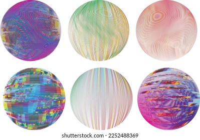 Set of spheres . Lines constructed transparent sphere .Vector  .Technology sphere Logo . Design element for posters, social media, templates, flyers, brochures . Abstract trendy transparent circles
