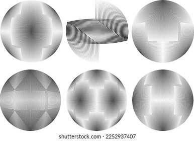 Set of spheres . Lines constructed transparent sphere .Vector  .Technology sphere Logo . Design element for posters, social media, templates, flyers, brochures . Abstract trendy transparent circles