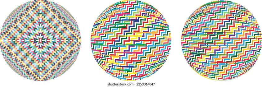 Conjunto de esferas. Líneas de esfera transparente construida .Vector .Logo de esfera tecnológica . Elemento de diseño para afiches, medios sociales, plantillas, volantes, folletos. Resumen de círculos transparentes a la moda