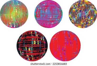 Set of spheres . Lines constructed transparent sphere .Vector  .Technology sphere Logo . Design element for posters, social media, templates, flyers, brochures . Abstract trendy transparent circles