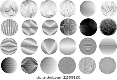 Set of spheres . Lines constructed transparent sphere .Vector  .Technology sphere Logo . Design element for posters, social media, templates, flyers, brochures . Abstract trendy transparent circles