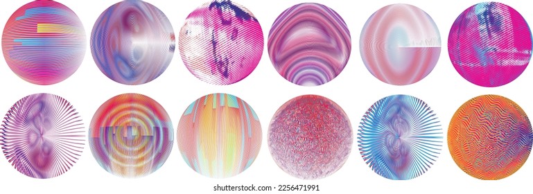 Set of spheres . Lines constructed transparent sphere .Vector  .Technology sphere Logo . Design element for posters, social media, templates, flyers, brochures . Abstract trendy transparent circles
