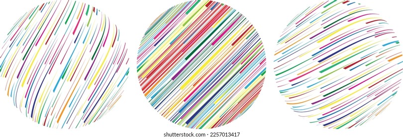 Set of spheres . Lines constructed transparent sphere .Vector  .Technology sphere Logo . Design element for posters, social media, templates, flyers, brochures . Abstract trendy transparent circles