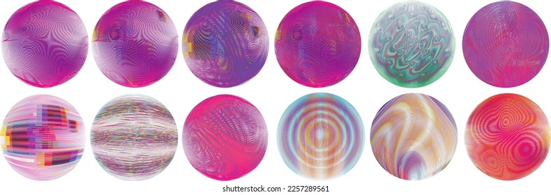 Set of spheres . Lines constructed transparent sphere .Vector  .Technology sphere Logo . Design element for posters, social media, templates, flyers, brochures . Abstract trendy transparent circles
