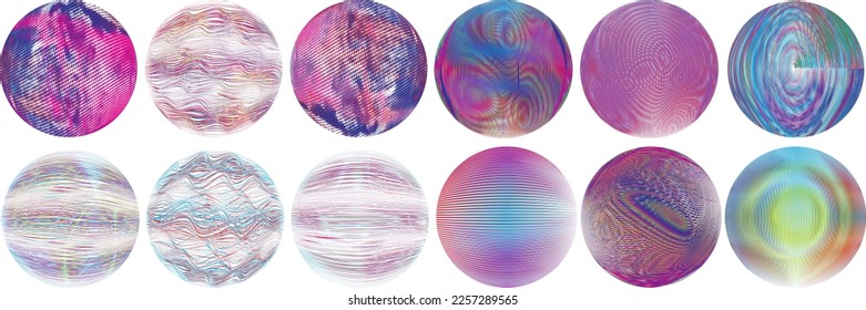 Conjunto de esferas. Líneas de esfera transparente construida .Vector .Logo de esfera tecnológica . Elemento de diseño para afiches, medios sociales, plantillas, volantes, folletos. Resumen de círculos transparentes a la moda