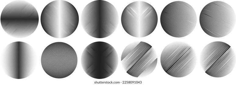 Set of spheres . Lines constructed transparent sphere .Vector  .Technology sphere Logo . Design element for posters, social media, templates, flyers, brochures . Abstract trendy transparent circles